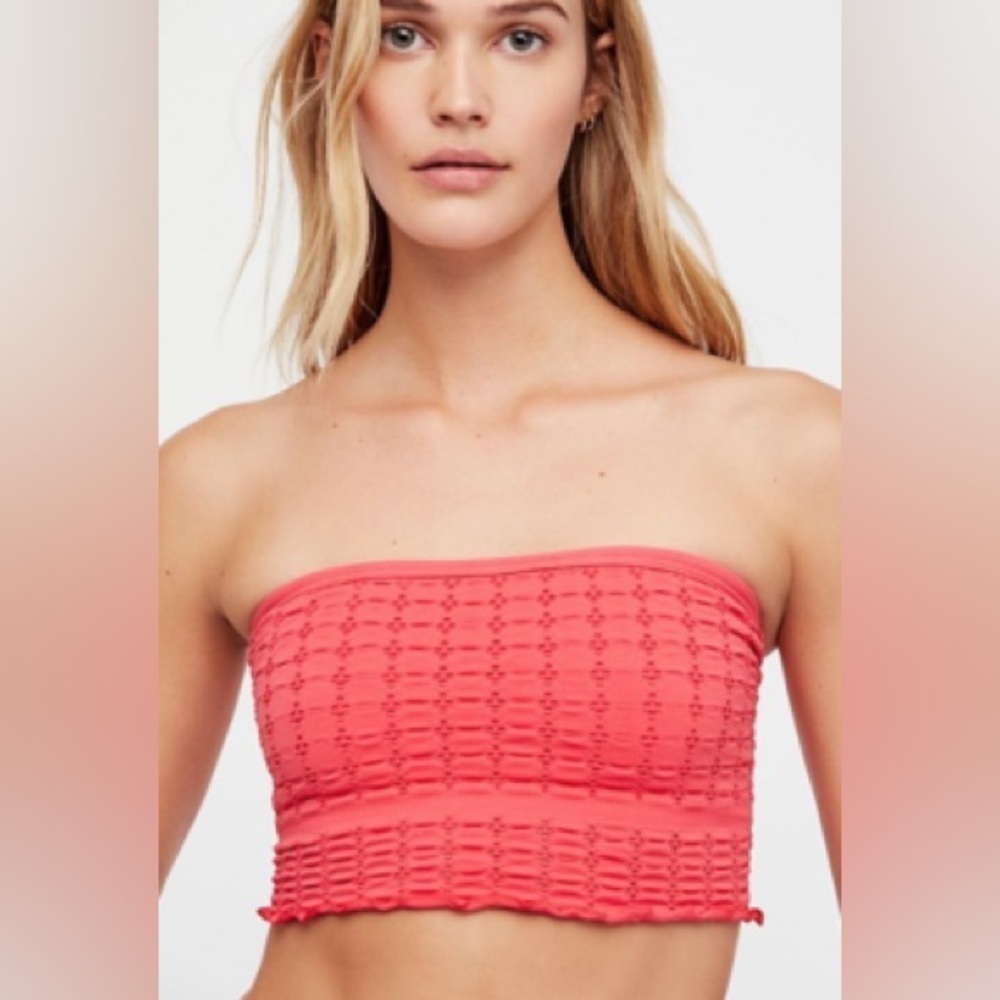 Free People Eyelet Ruffle Bandeau Size XS/S